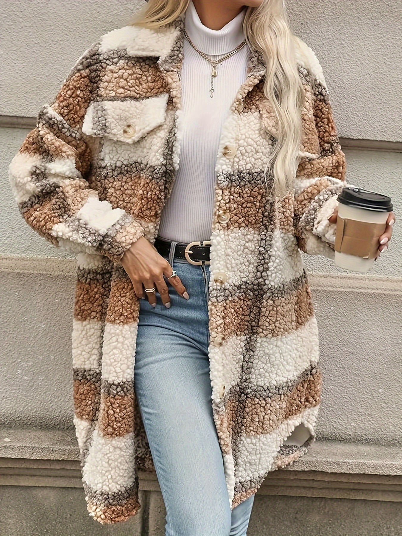 VICTORIA | Soft Plaid Coat