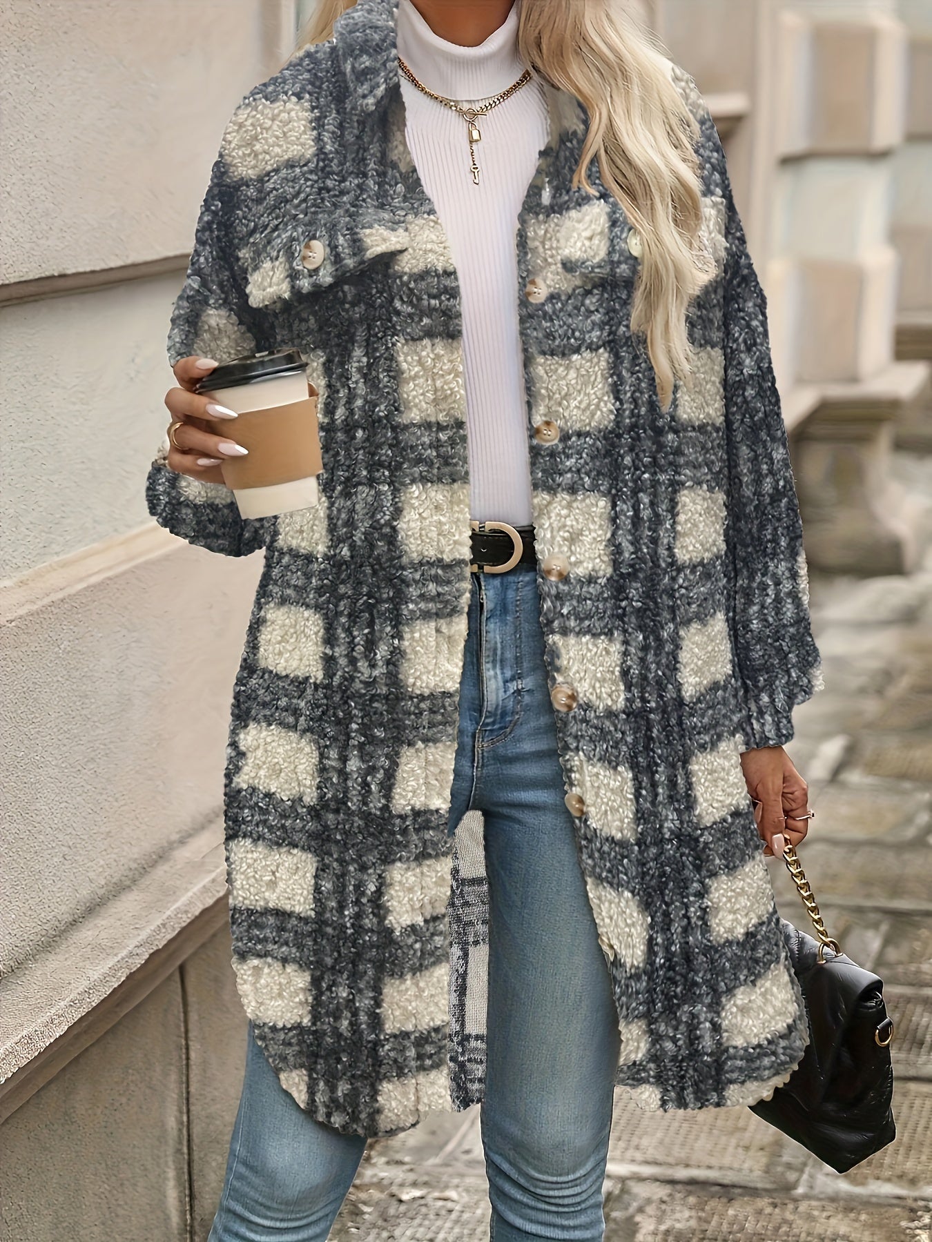 VICTORIA | Soft Plaid Coat